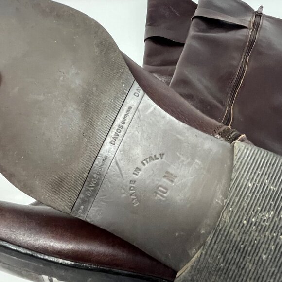 DAVOS Gomma tall riding boots 10 women brown leather equestrian - Picture 4 of 11